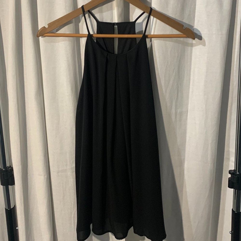 Black Satin Tank TopTank from	Everly